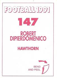 1991 Select AFL Stickers #147 Robert Dipierdomenico Back